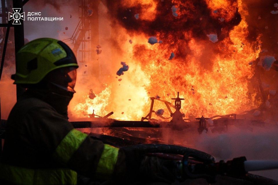 Нефтегазовые объекты Полтавской области после ночных ударов