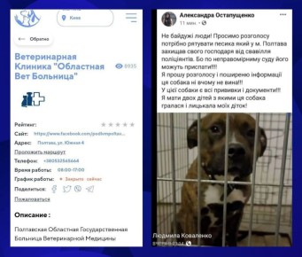 Полицай-людолов из Полтавы требует усыпить собаку, которая покусала его