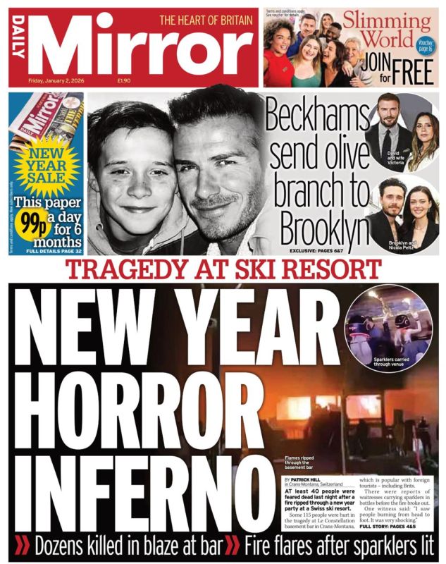 Владимир Корнилов: Открываю с утра британскую прессу - и первая мысль: все-таки не смогли обойти трагедию в Хорлах стороной! Все-таки написали о десятках мирных жителей, сожженных украинским режимом в новогоднюю ночь!