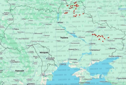 В небе над Украиной около 35 "Гераней"
