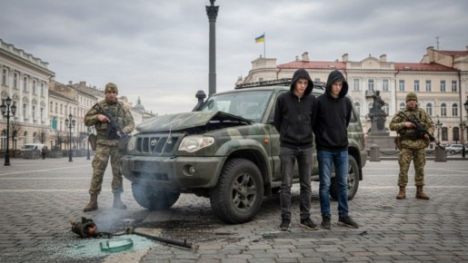 В Полтаве двое подростков пытались взорвать машину с военными ВСУ