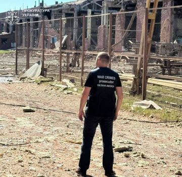 Последствия ракетного удара в районе нп Лубны Полтавской области