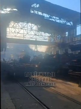 Ещё кадры последствий удара по локомотивному депо в Полтавской области
