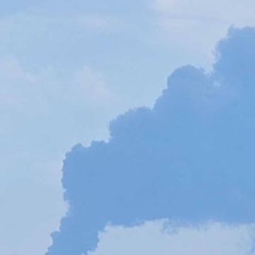 Пожар в Полтавской области после прилета